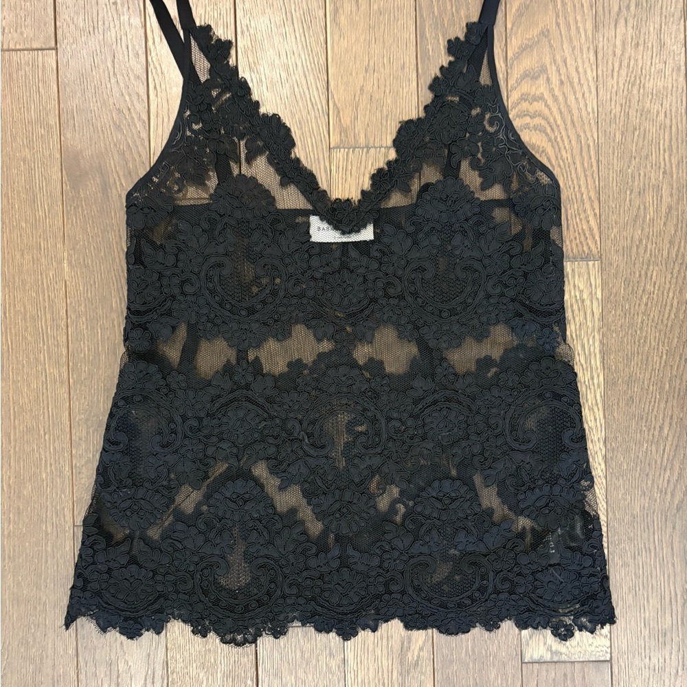 Aritzia/Babaton Black Franc Lace Top